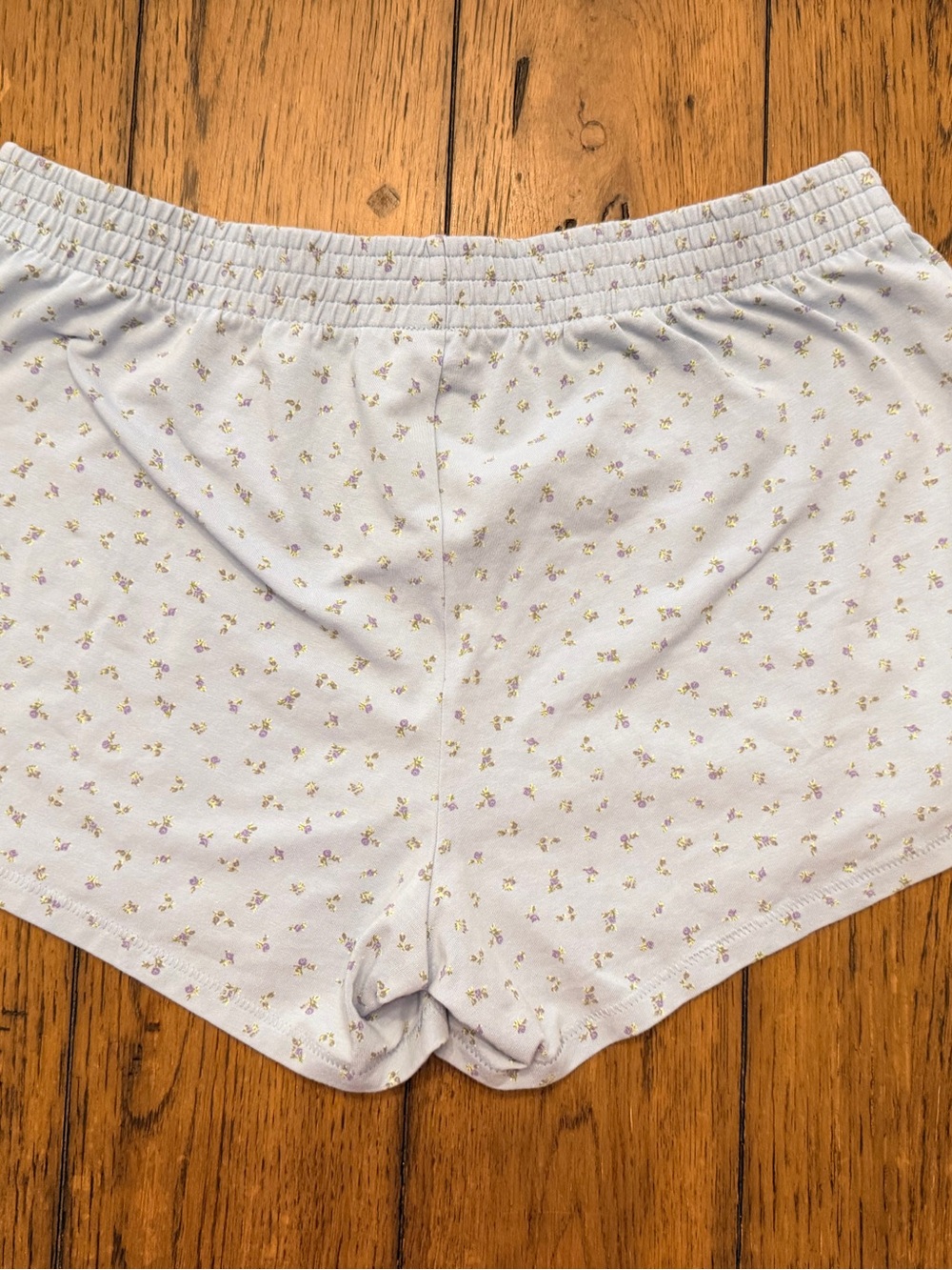 NWT SKIMS Cotton Jersey Shorts – Powder Blue Micro Floral – Size M - Picture 8 of 9